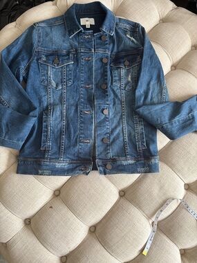bp Medium Blue Distressed Denim Jacket